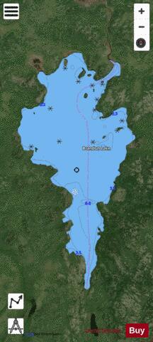Brandon Lake depth contour Map - i-Boating App - Satellite