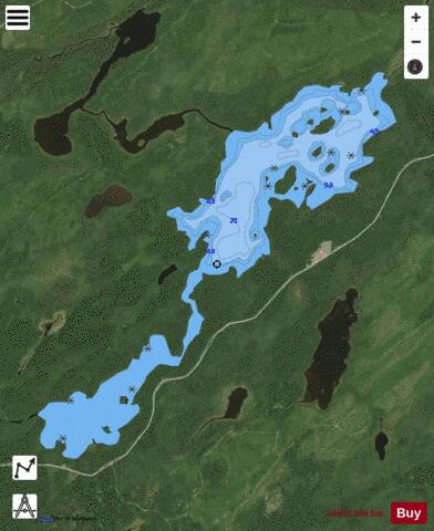 Obobka Lake depth contour Map - i-Boating App - Satellite