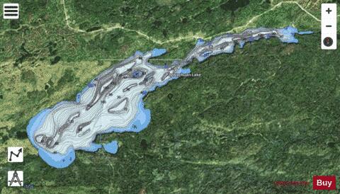 Pagwachuan Lake depth contour Map - i-Boating App - Satellite
