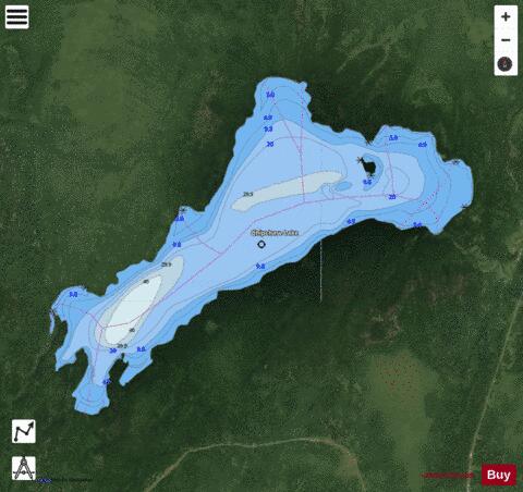 Chipchase Lake depth contour Map - i-Boating App - Satellite