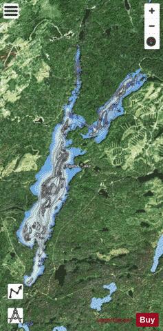Chipman Lake depth contour Map - i-Boating App - Satellite