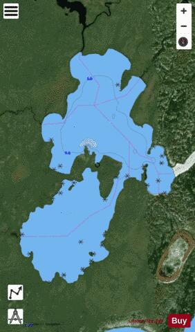 Brace Lake depth contour Map - i-Boating App - Satellite