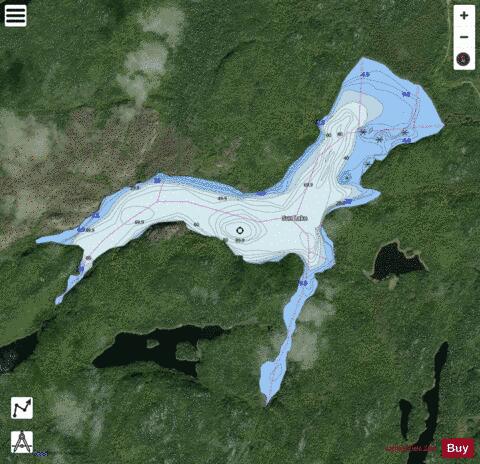 Sun Lake depth contour Map - i-Boating App - Satellite