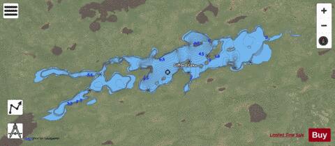 Gifford Lake depth contour Map - i-Boating App - Satellite