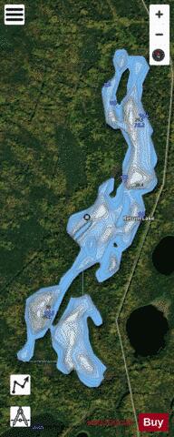 Return Lake depth contour Map - i-Boating App - Satellite