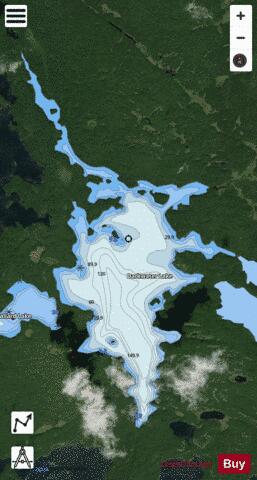 Darkwater Lake depth contour Map - i-Boating App - Satellite