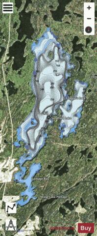 Sandford Lake depth contour Map - i-Boating App - Satellite