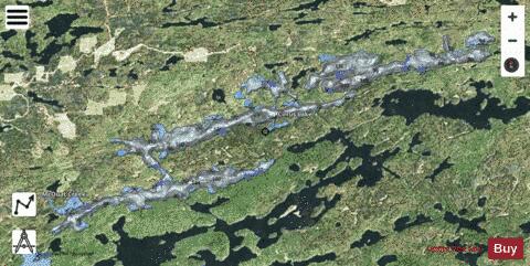Cirrus Lake depth contour Map - i-Boating App - Satellite