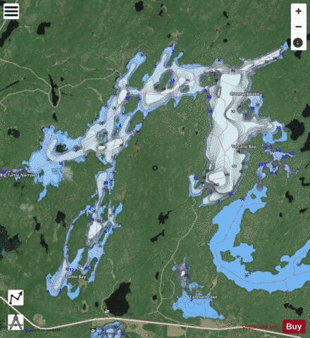 Crowrock Lake depth contour Map - i-Boating App - Satellite