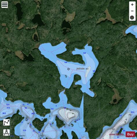 Jack Lake depth contour Map - i-Boating App - Satellite