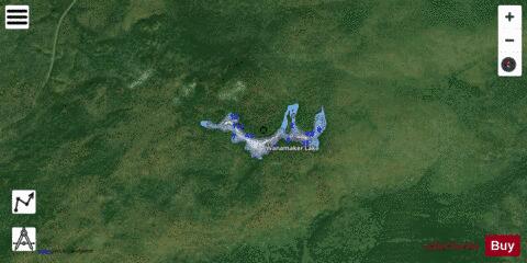 Wanamaker Lake depth contour Map - i-Boating App - Satellite