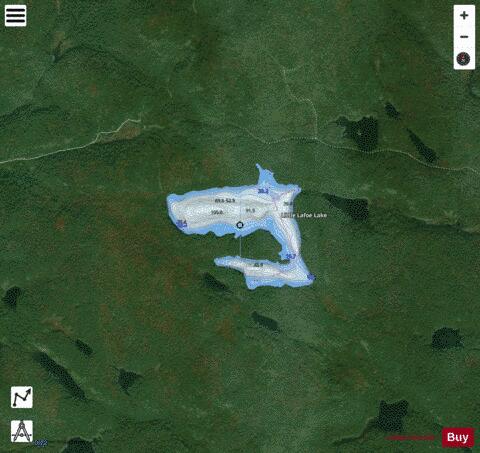 Little Lafoe Lake depth contour Map - i-Boating App - Satellite