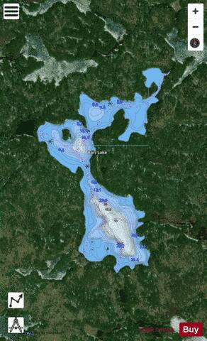 Barr Lake depth contour Map - i-Boating App - Satellite