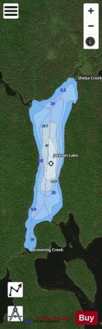 Jackson Lake depth contour Map - i-Boating App - Satellite