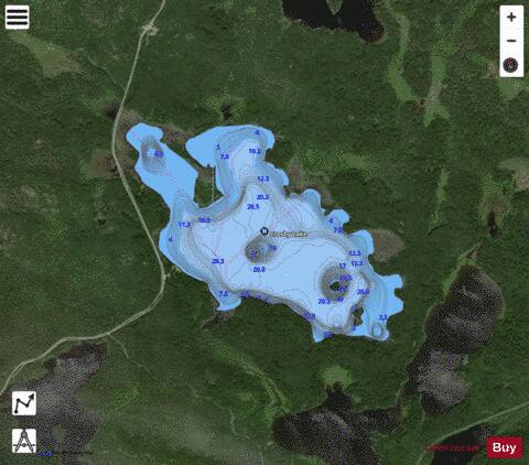Crosby Lake depth contour Map - i-Boating App - Satellite