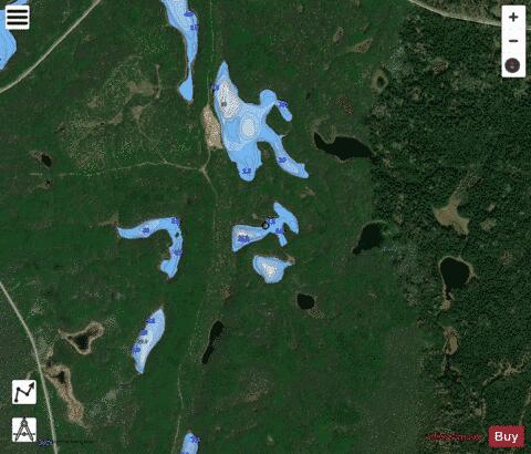 Guilfoyle Lake 39 depth contour Map - i-Boating App - Satellite