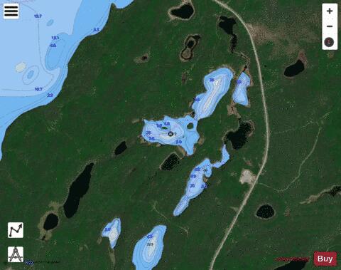 Guilfoyle Lake 17 depth contour Map - i-Boating App - Satellite