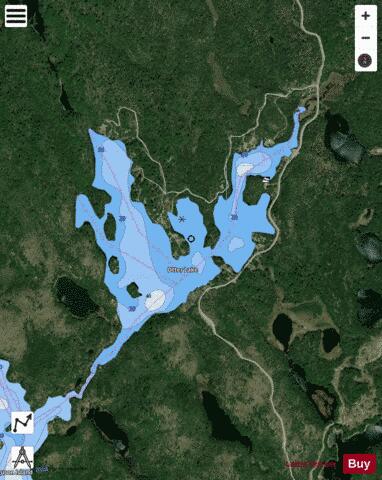 Otter Lake depth contour Map - i-Boating App - Satellite