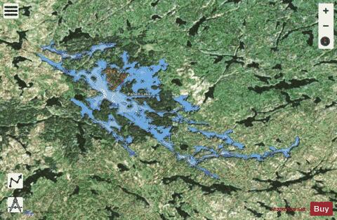 Palsen Lake depth contour Map - i-Boating App - Satellite