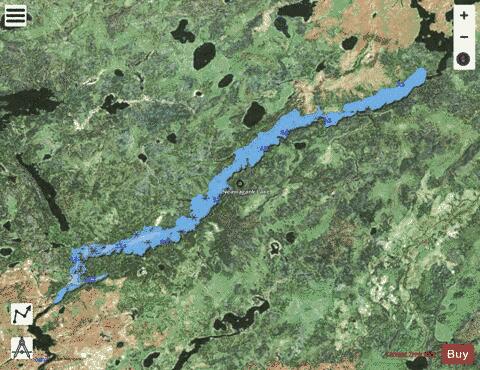 Neawagank Lake depth contour Map - i-Boating App - Satellite