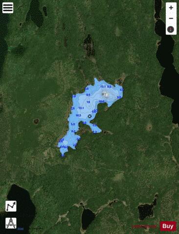 Nelson Lake depth contour Map - i-Boating App - Satellite