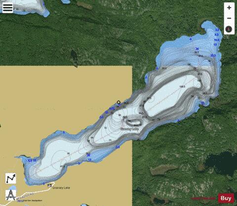 Granary Lake depth contour Map - i-Boating App - Satellite