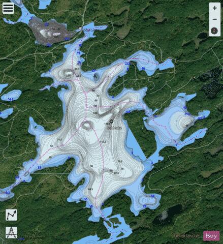 Gold Lake depth contour Map - i-Boating App - Satellite