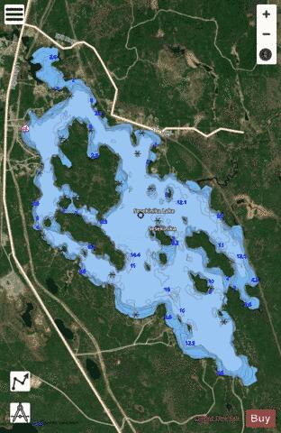 Sesekinika Lake depth contour Map - i-Boating App - Satellite