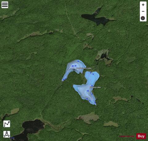 Powderhorn Lake depth contour Map - i-Boating App - Satellite