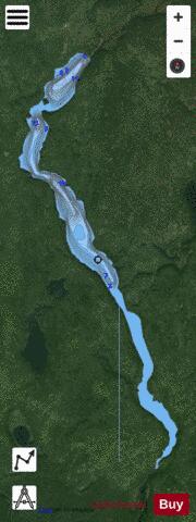Flag Lake depth contour Map - i-Boating App - Satellite