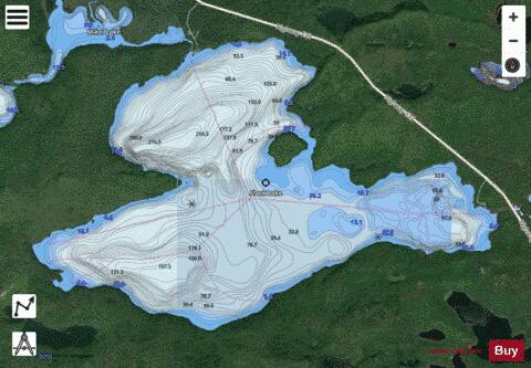 Flack Lake depth contour Map - i-Boating App - Satellite