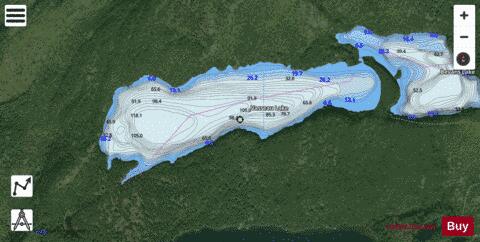 Vasseau Lake depth contour Map - i-Boating App - Satellite