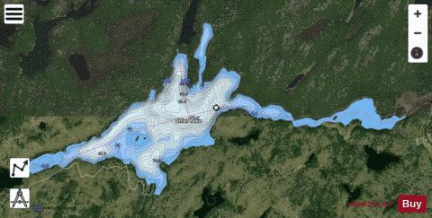 Chief Lake depth contour Map - i-Boating App - Satellite