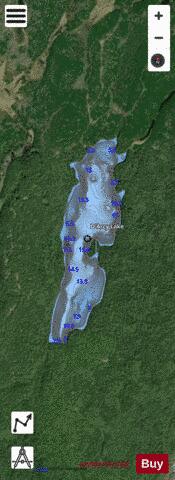 D'Arcy Lake depth contour Map - i-Boating App - Satellite