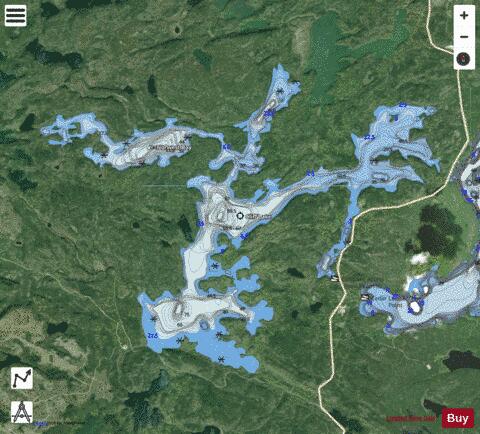 Cliff Lake depth contour Map - i-Boating App - Satellite