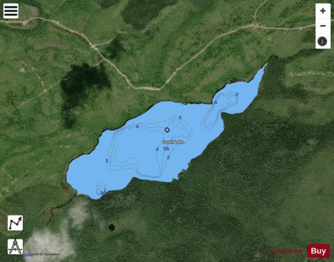 Cavell Lake depth contour Map - i-Boating App - Satellite