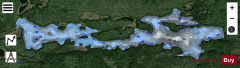 Your Lake depth contour Map - i-Boating App - Satellite