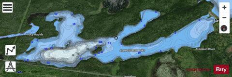 Apungsisagen Lake depth contour Map - i-Boating App - Satellite