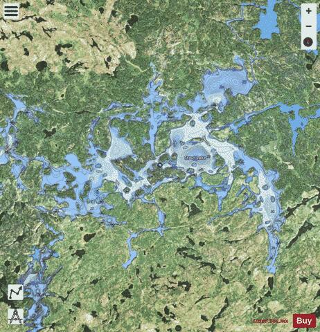 Stout Lake depth contour Map - i-Boating App - Satellite