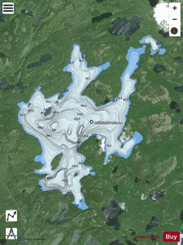 Anishinabi Lake depth contour Map - i-Boating App - Satellite