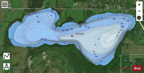 East Bass Lake depth contour Map - i-Boating App - Satellite