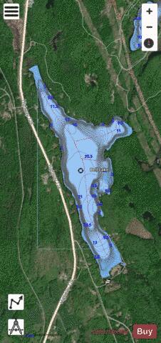Bell Lake Mcdougall depth contour Map - i-Boating App - Satellite