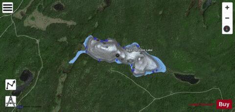 Big Limestone Lake / Chapman Lake depth contour Map - i-Boating App - Satellite