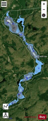 Big Mink Lake depth contour Map - i-Boating App - Satellite