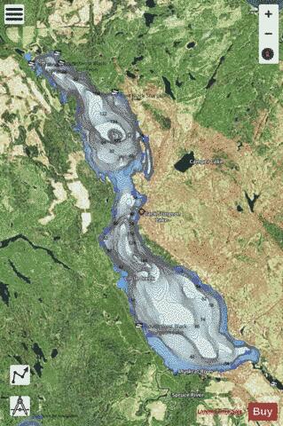 Black Sturgeon Lake depth contour Map - i-Boating App - Satellite