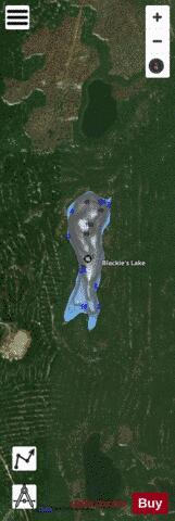 Blackie S Lake depth contour Map - i-Boating App - Satellite