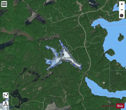 Blue Lake C depth contour Map - i-Boating App - Satellite