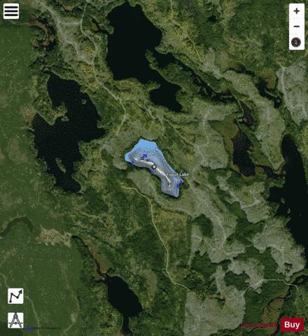 Caput Lake depth contour Map - i-Boating App - Satellite