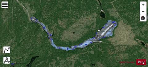 Cavern Lake depth contour Map - i-Boating App - Satellite