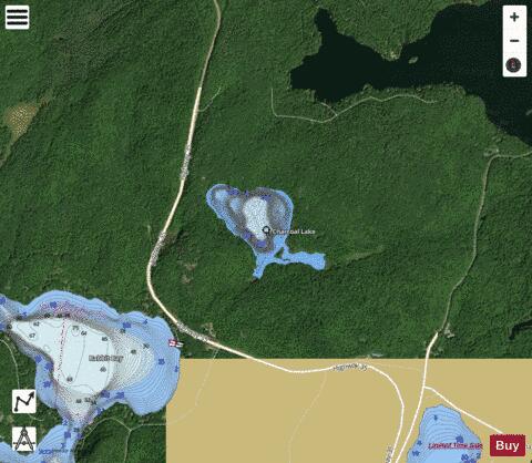 Charcoal Lake / Burnt Lake depth contour Map - i-Boating App - Satellite